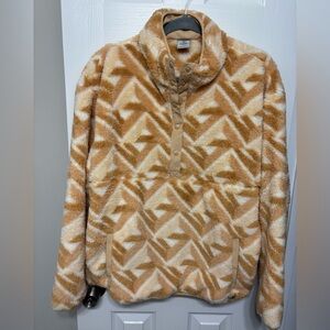 Hurley Cozy Geometric Fleece Pullover SZ XL NWT
